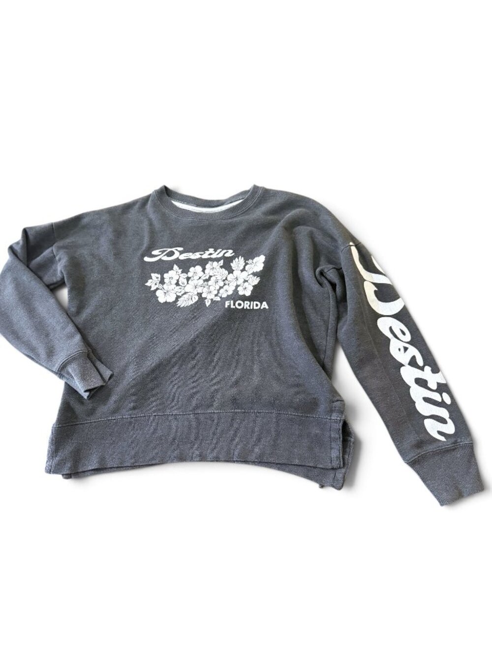Destin Sweatshirt Womens Small Cropped Southern Spirit